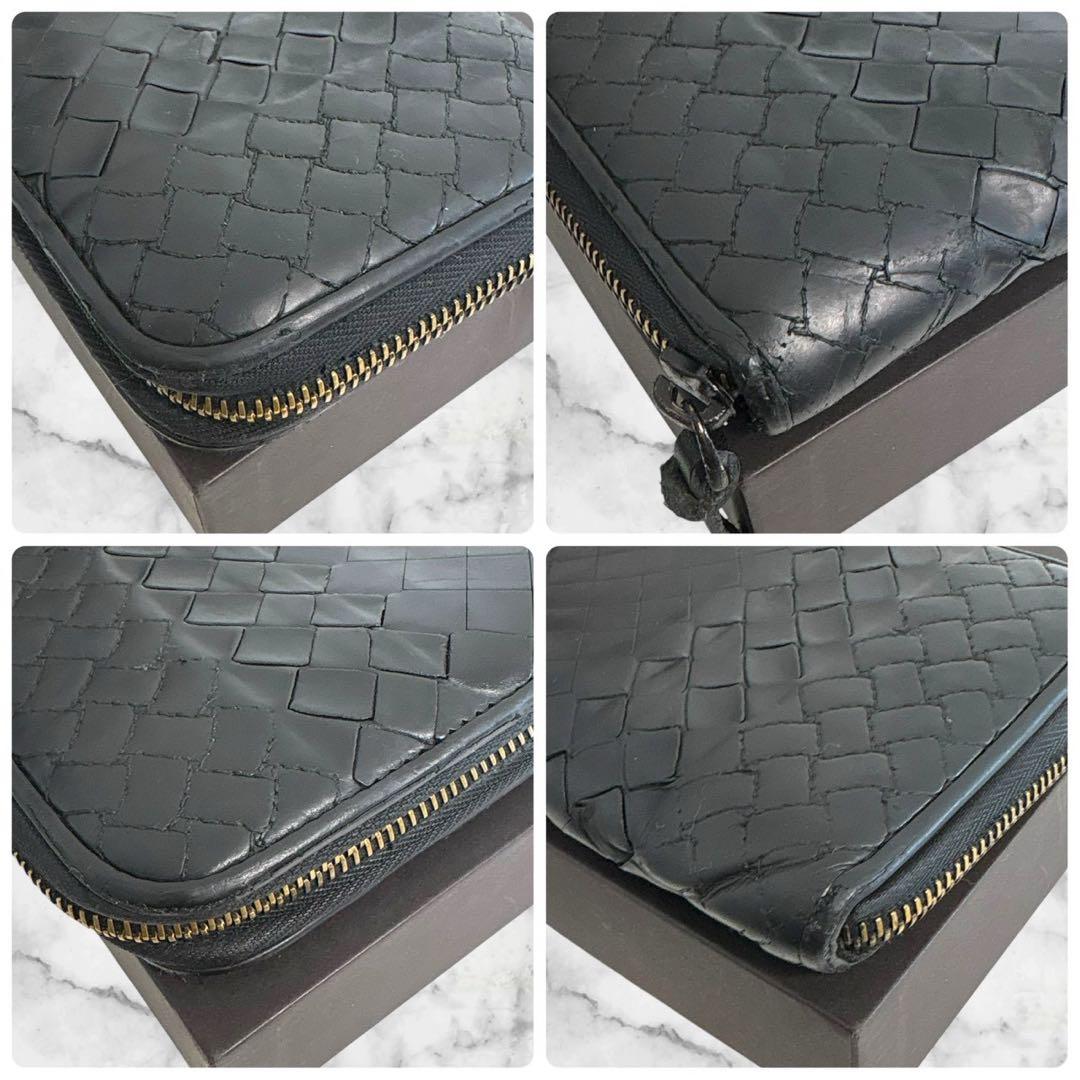 美品✨ 希少 ボッテガヴェネタ イントレチャート　長財布 ラウンドファスナー