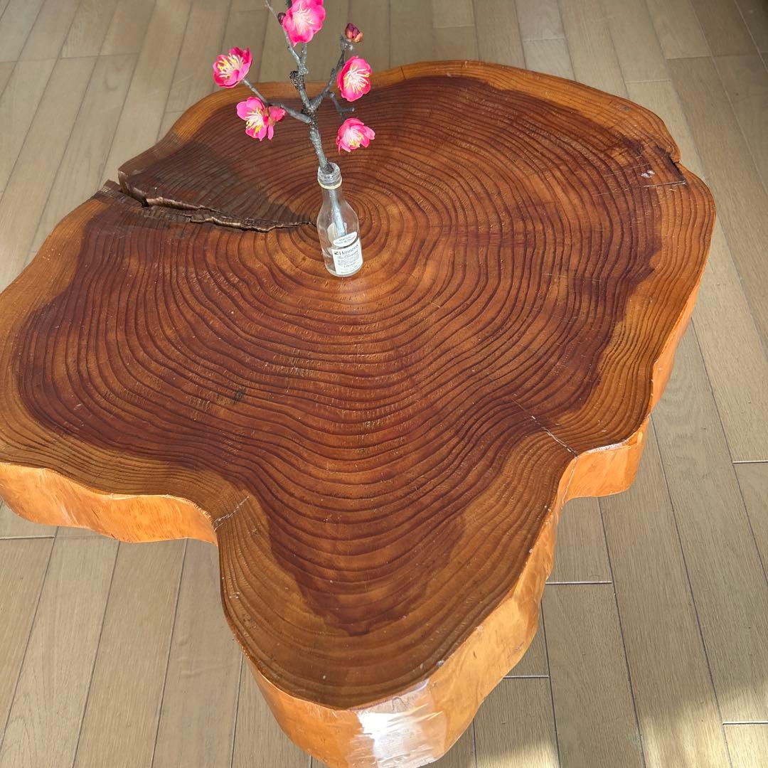 【大幅値下げ】丸太輪切り一枚板テーブル