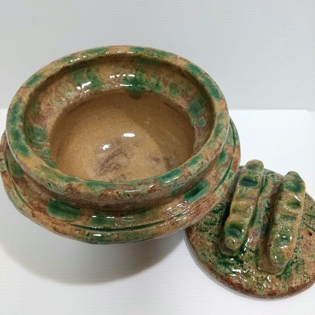 一志郎窯 織部 土鍋 御飯鍋 中川一志郎