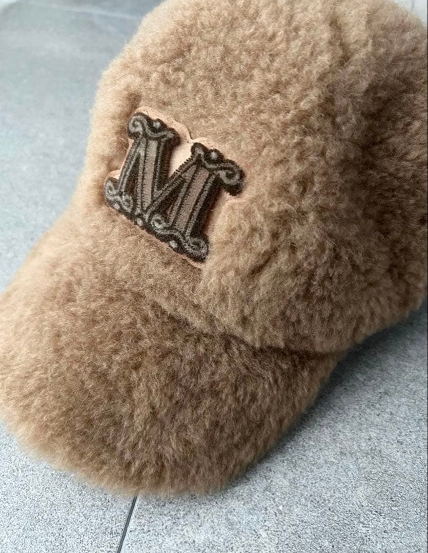 マックスマーラ　テディベア　キャップ　キャメル