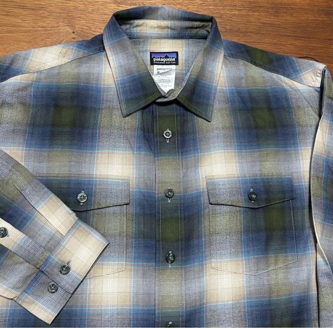 美品　Patagonia パタゴニア　オンブレ　チェック　　長袖　M