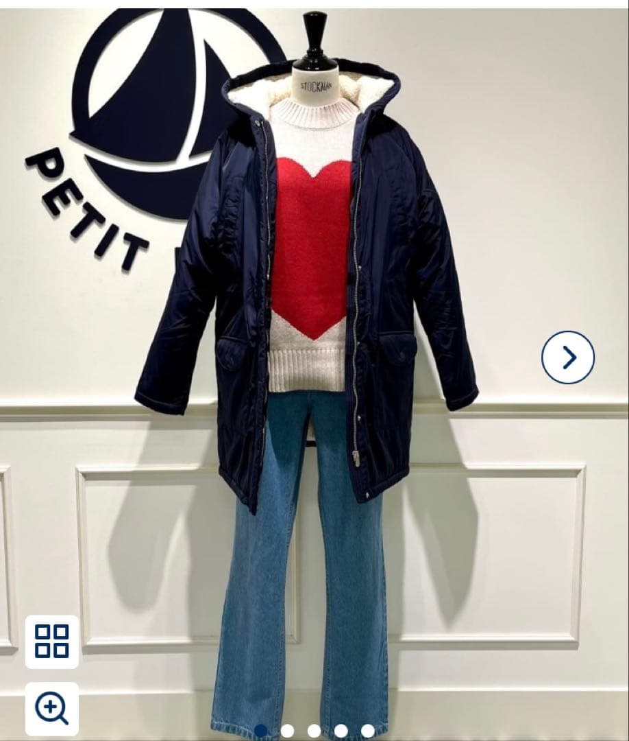 プチバトー　レディース　ミリタリージャケットxs