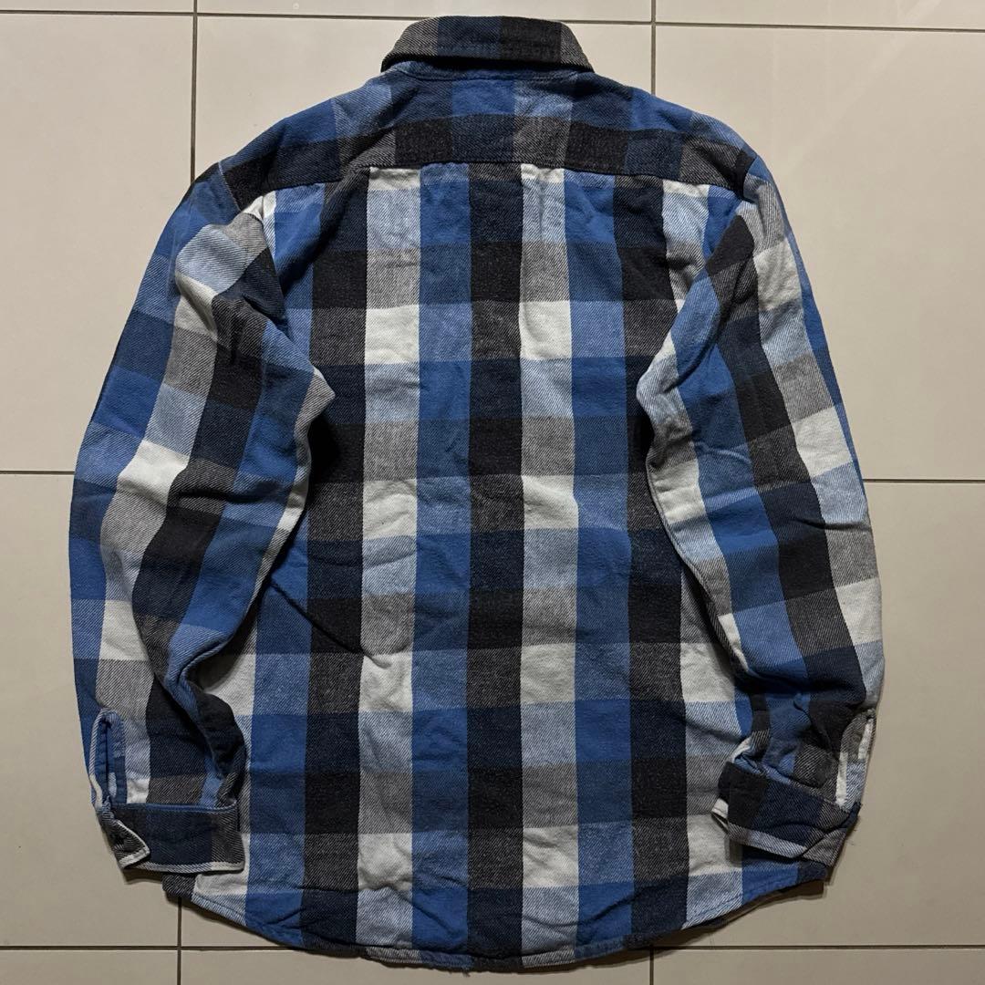 70's〜80's FIVE BROTHER フランネルシャツ 黒ボタン 青黒白