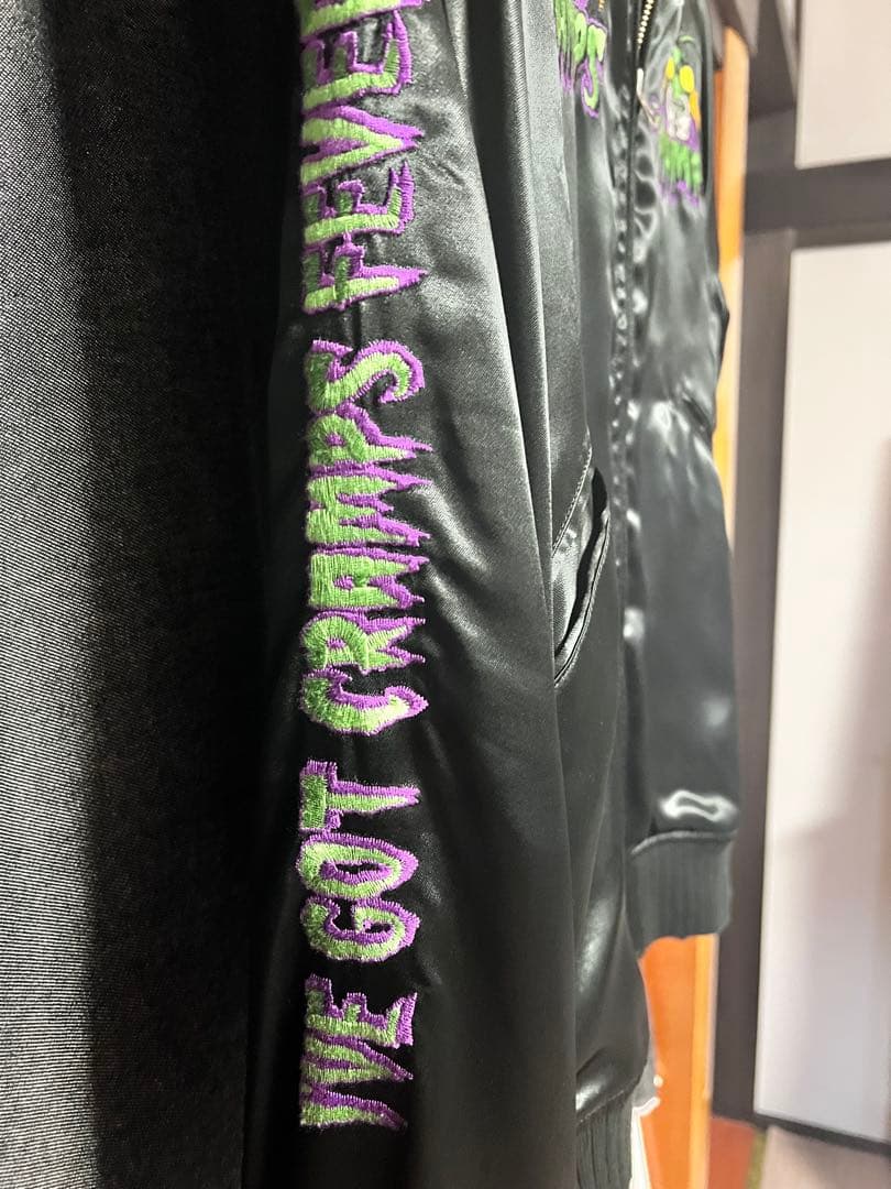 【超美品】hystericglamour crampsレーヨン　スカジャン　S