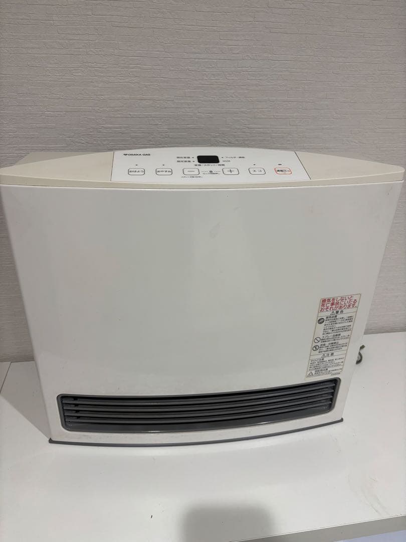 80.ノーリツ　ガスファンヒーター　大阪ガス　ガス線付き