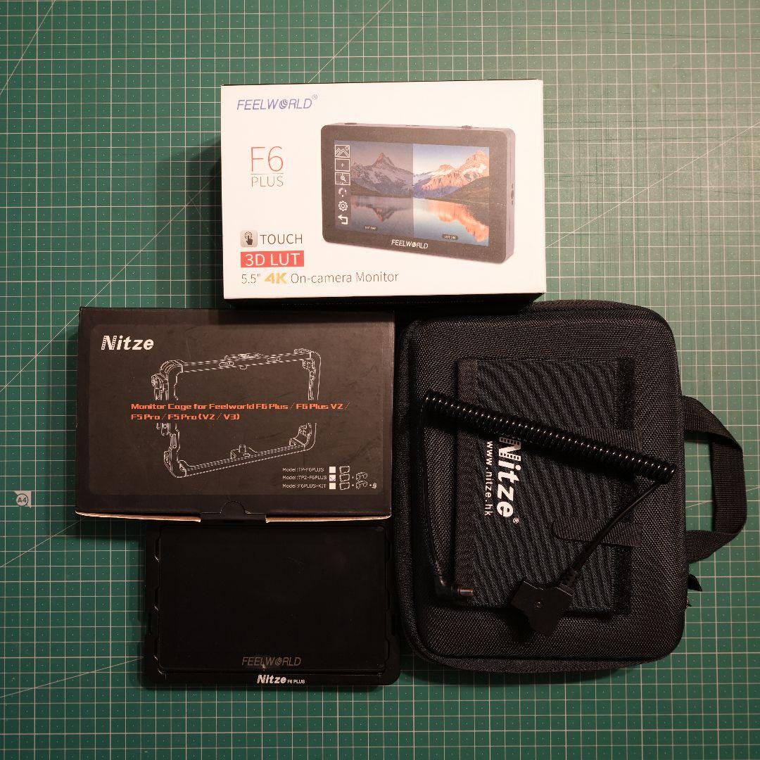 FEELWORLD F6 Plus 外部モニター　ケージ、ハードケース付き
