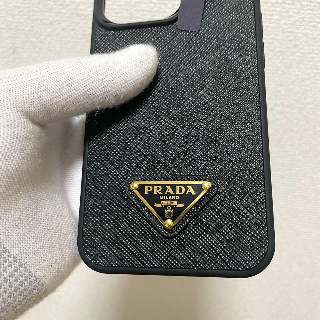 【新品】PRADA プラダ iPhone13pro サフィアーノレザー 黒