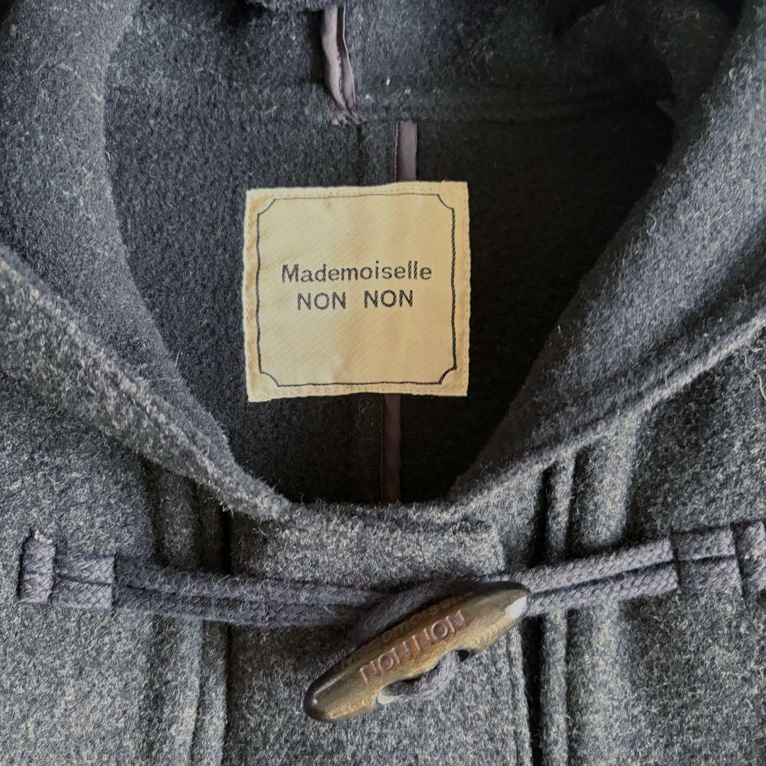 マドモアゼルノンノン　ダッフルコート　ロング　ダブルフェイス　ウール　木製トグル