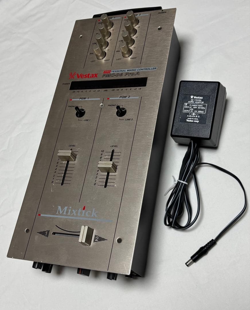 Vestax PMC-06 Pro A DJミキサー 純正アダプター付 ジャンク