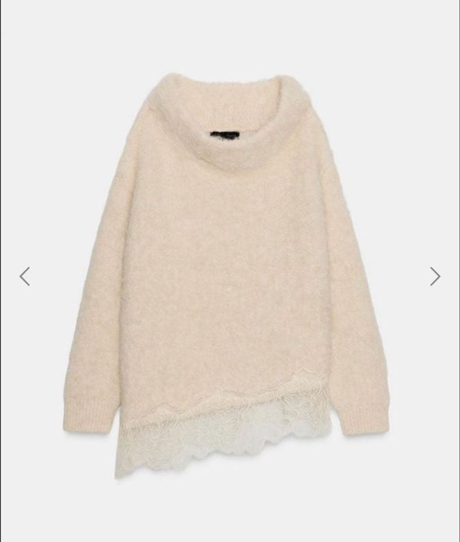 ZARA レースコンビニットセーター　size Ｓ