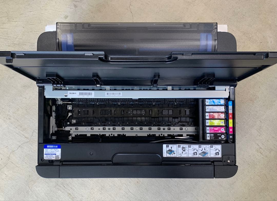 外装美品⭐︎EPSON EP-50V +純正インク ※通電OK・印字不具合あり