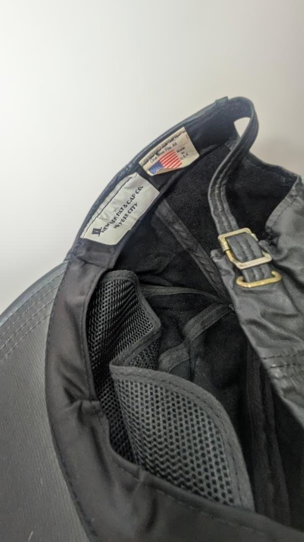 90s NEWYORK HAT レザーキャップ ヴィンテージ