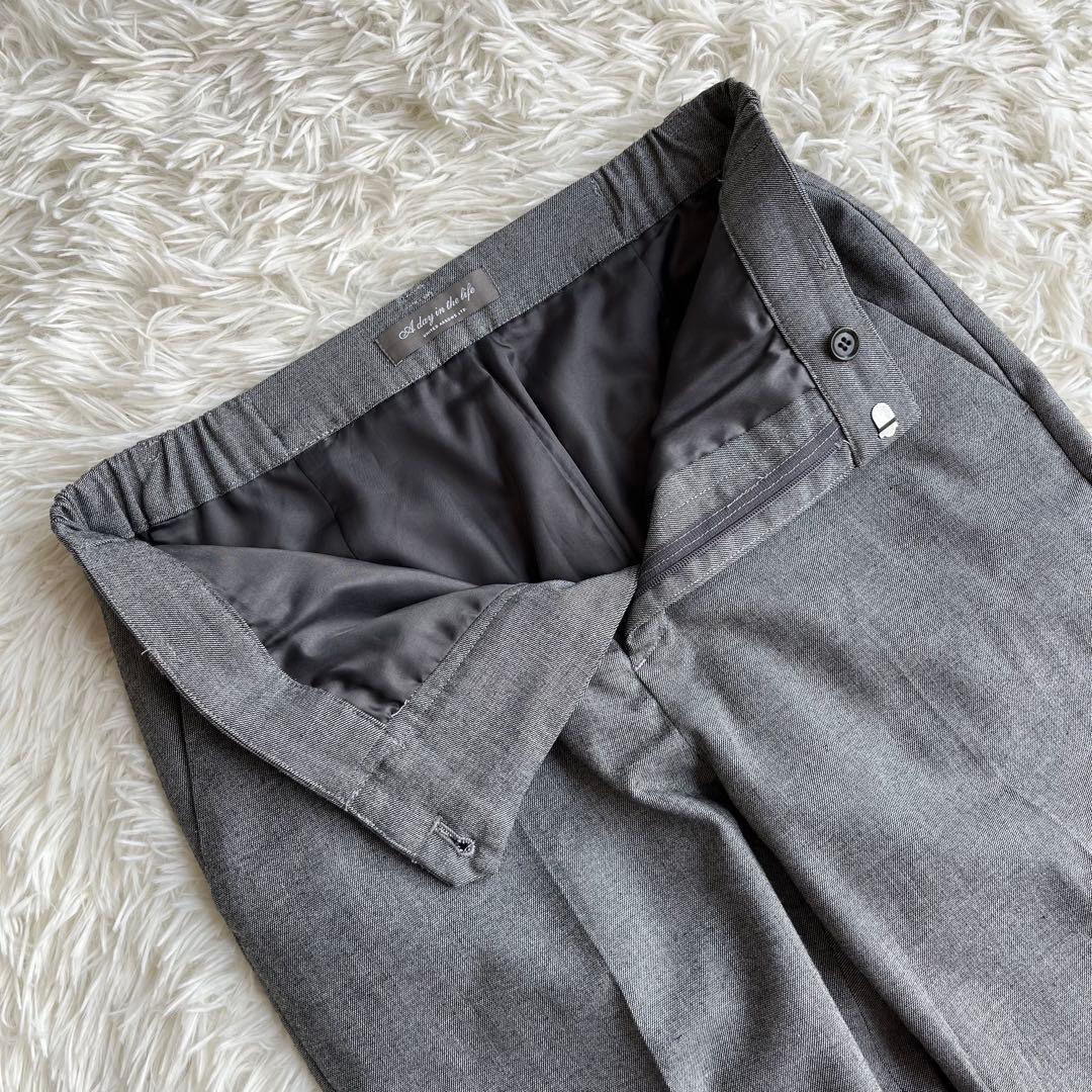 【美品】 UNITED ARROWS ノーカラー セットアップ　グレー　38