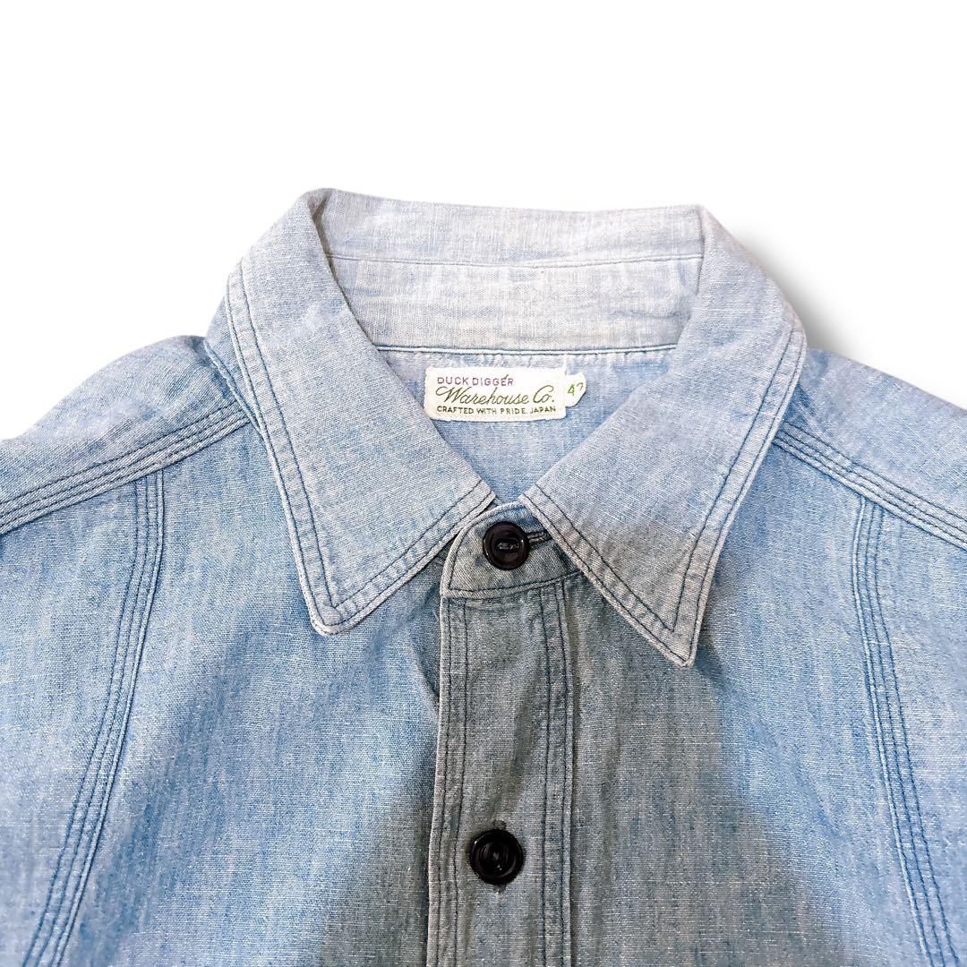 WAREHOUSE ウエアハウス シャンブレーシャツ インディゴ ワークシャツ