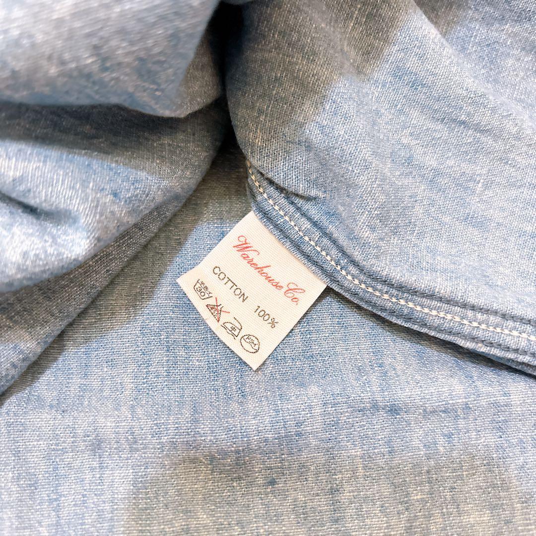 WAREHOUSE ウエアハウス シャンブレーシャツ インディゴ ワークシャツ