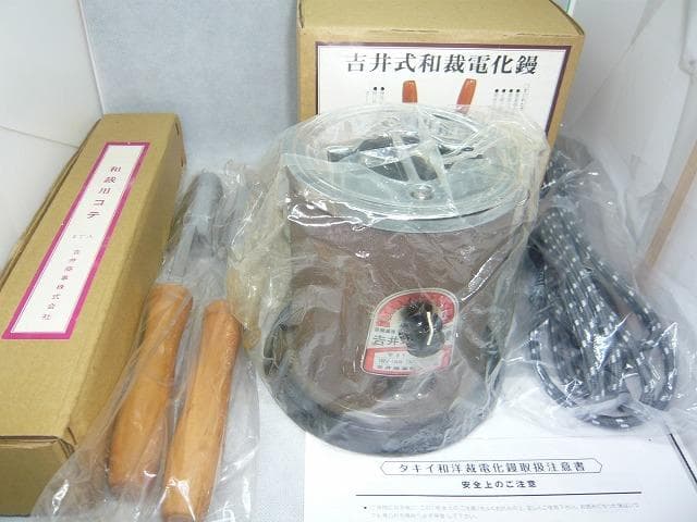 新品完全未使用　吉井式(タキイ　製 )　 電化鏝　和裁コテ　和裁こて　鏝２本付②
