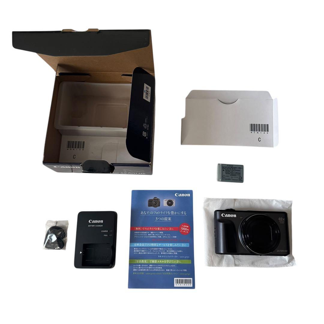 美品 Canon SX720HS ブラック 外箱　付属品あり