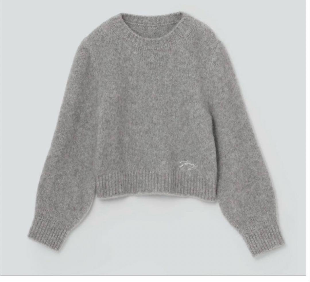 フォクシー　シルクカシミヤ　Knit Top(Palmier)　40 ロゴ