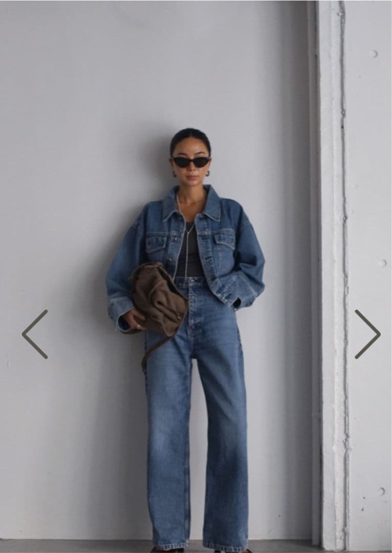 【完売品】room306Contemporary　ストレートワイドデニムパンツ