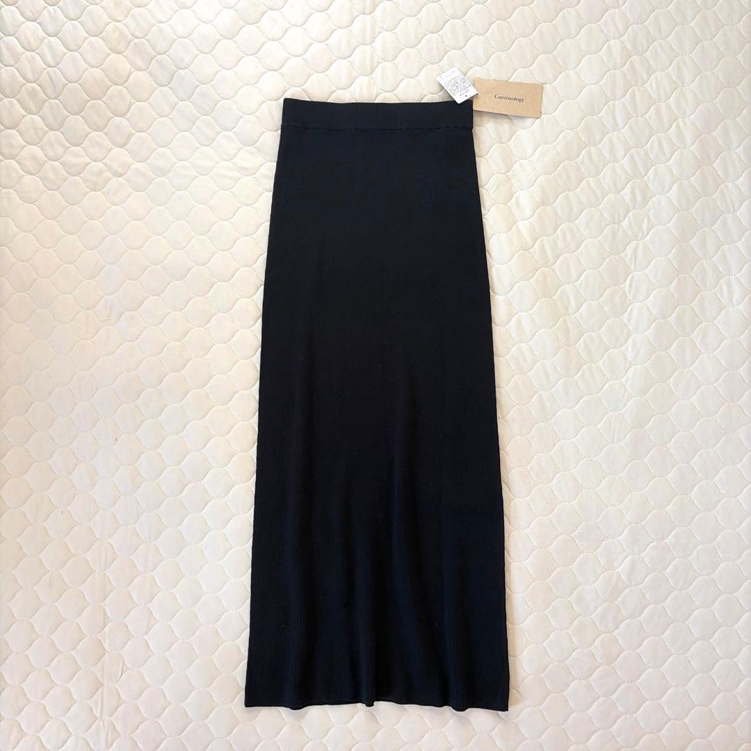 【新品タグ付】Curensology コットンリブタイトスカート ブラック