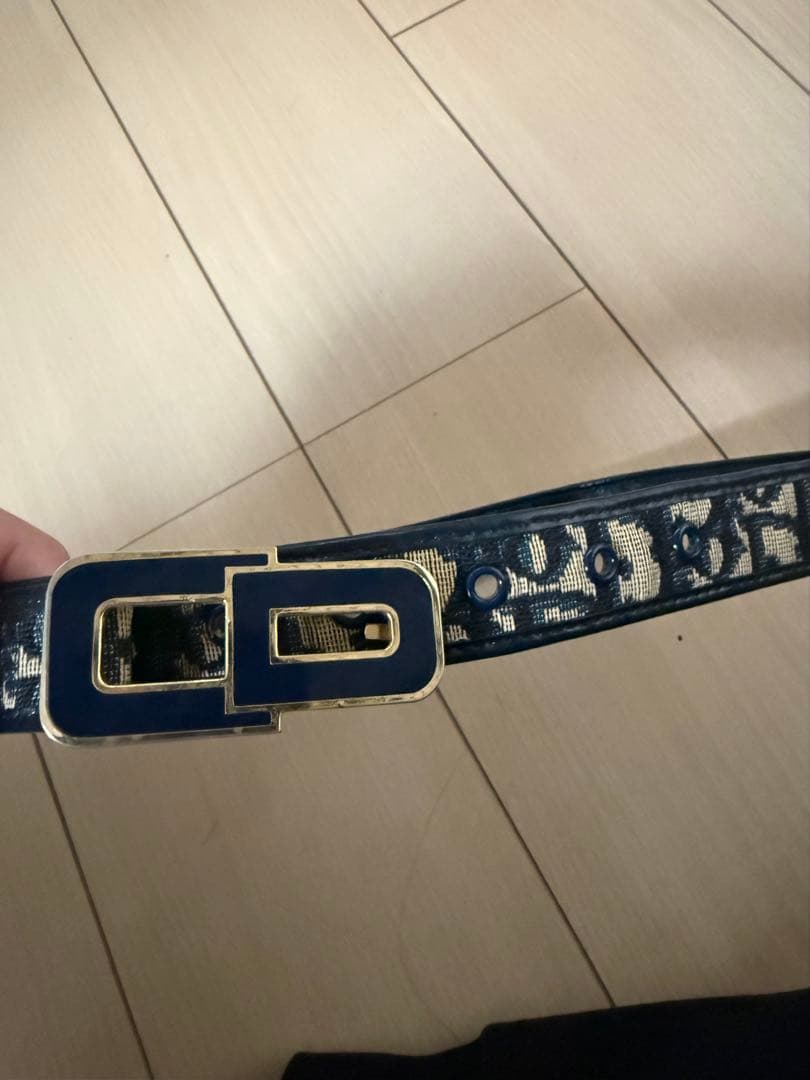 Christian Dior ベルト ネイビー 65