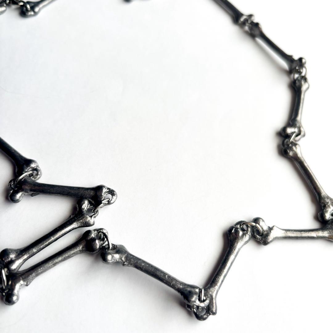 80s CHICANO silver チカーノジュエリー　ボーンネックレス