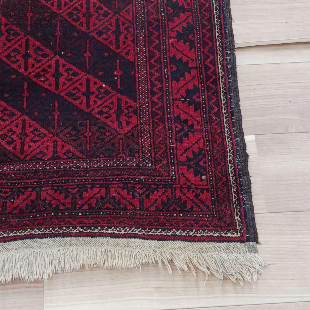 専用 R378 ペルシャ絨毯 トライバルラグ ウール 手織り 186×96㎝