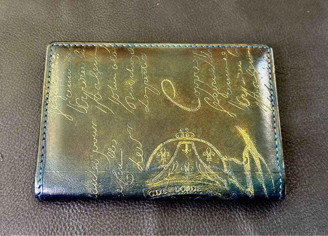 美品❗️BERLUTIベルルッティ　オルガ期　ゴールデンパティーヌ 名刺入れ