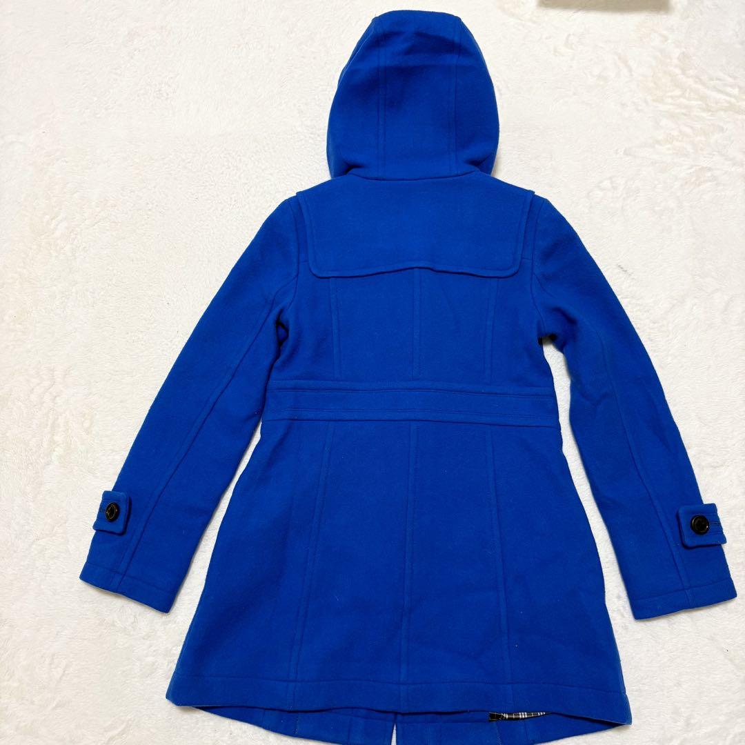 後期モデル　バーバリーブルーレーベル　ダッフルコート　ノバチェック　青　M