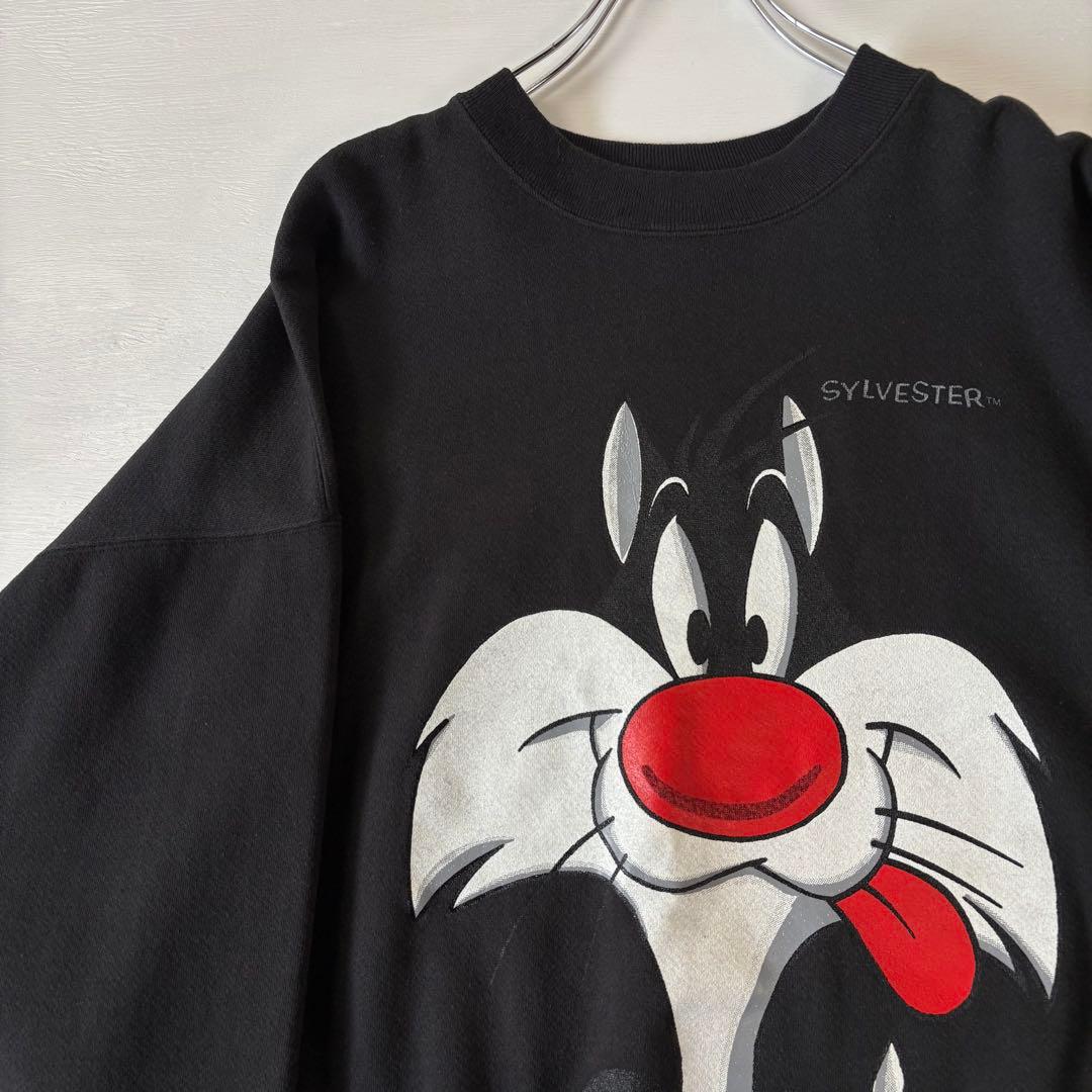 USA製　シルベスターキャット　スウェットトレーナー　ブラック　Lサイズ　古着