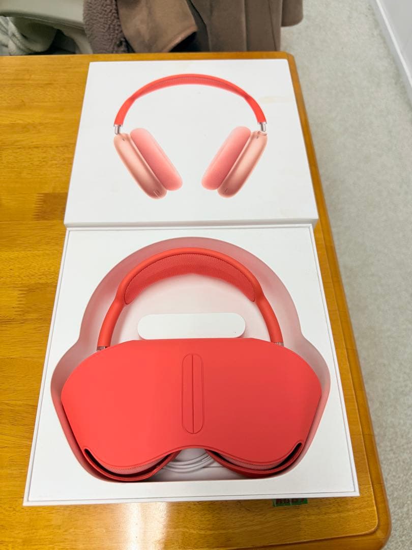 ワイヤレスヘッドフォン ピンク ケース付き