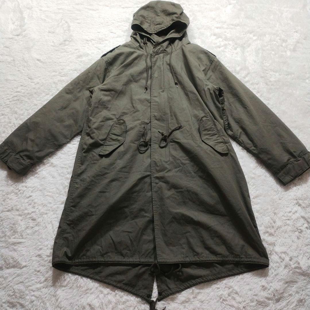 【未使用級】ヒューストン　M-51　ライナー付　モッズコート　青島コート　S　緑