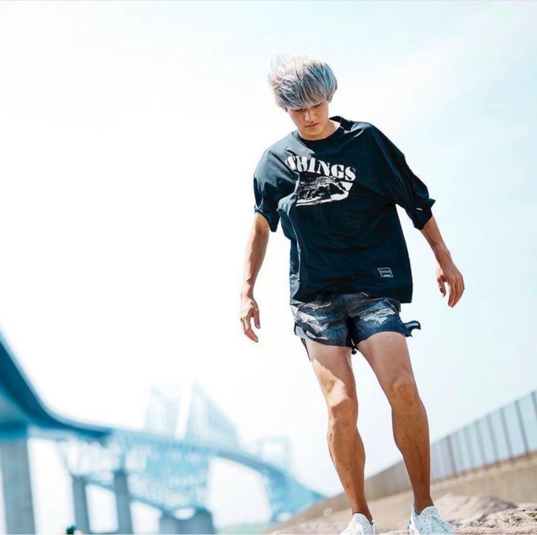 三津家着 マウンテンマーシャルアーツ rvddw デニム柄ショートパンツ S