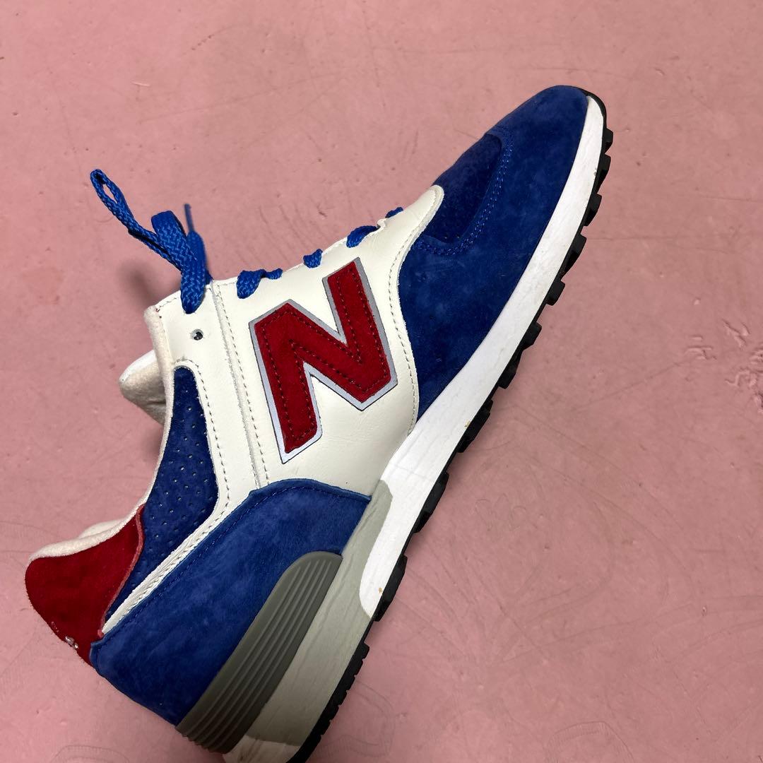 new balance 574 青赤スニーカー