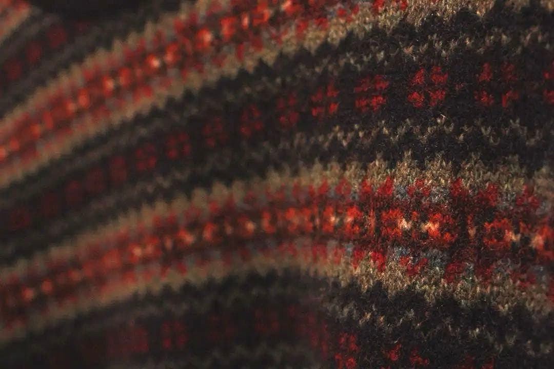 ポロラルフローレン カシミヤ混 フェアアイル ニット L 紺 総柄 セーター