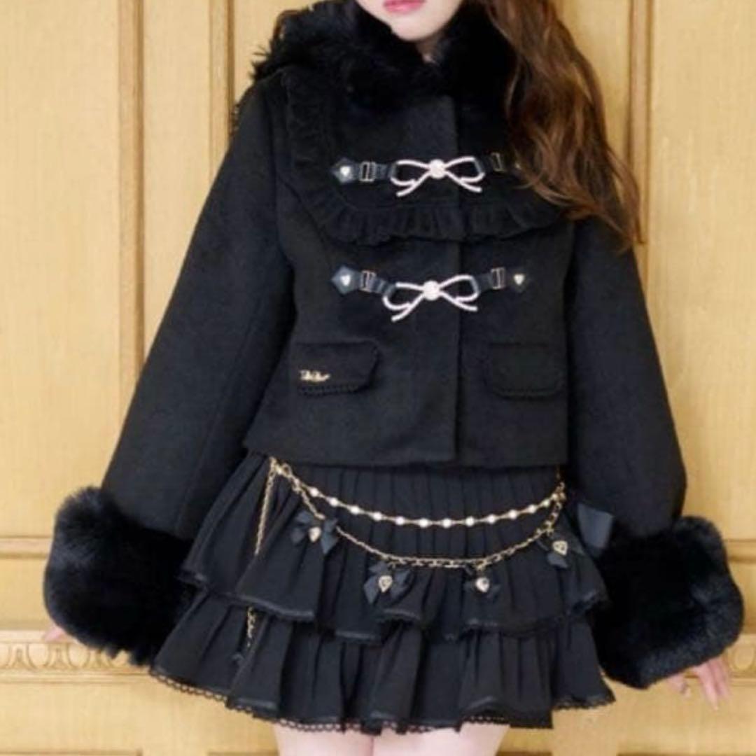 LIZLISA ビジューリボンショートフードコート