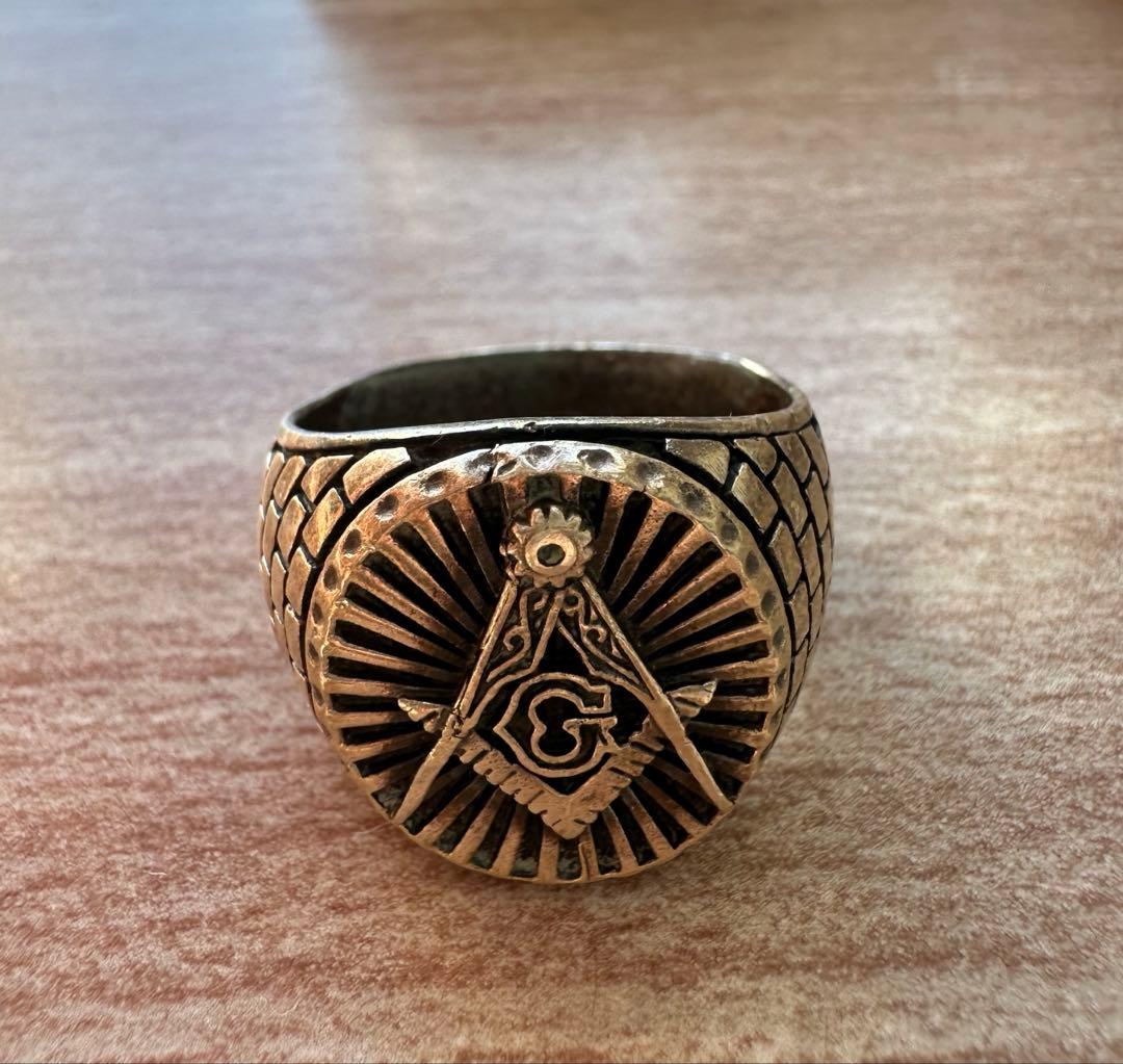 断*離様 22号〜23号フリーメイソンシルバーリングヴィンテージs925 80年