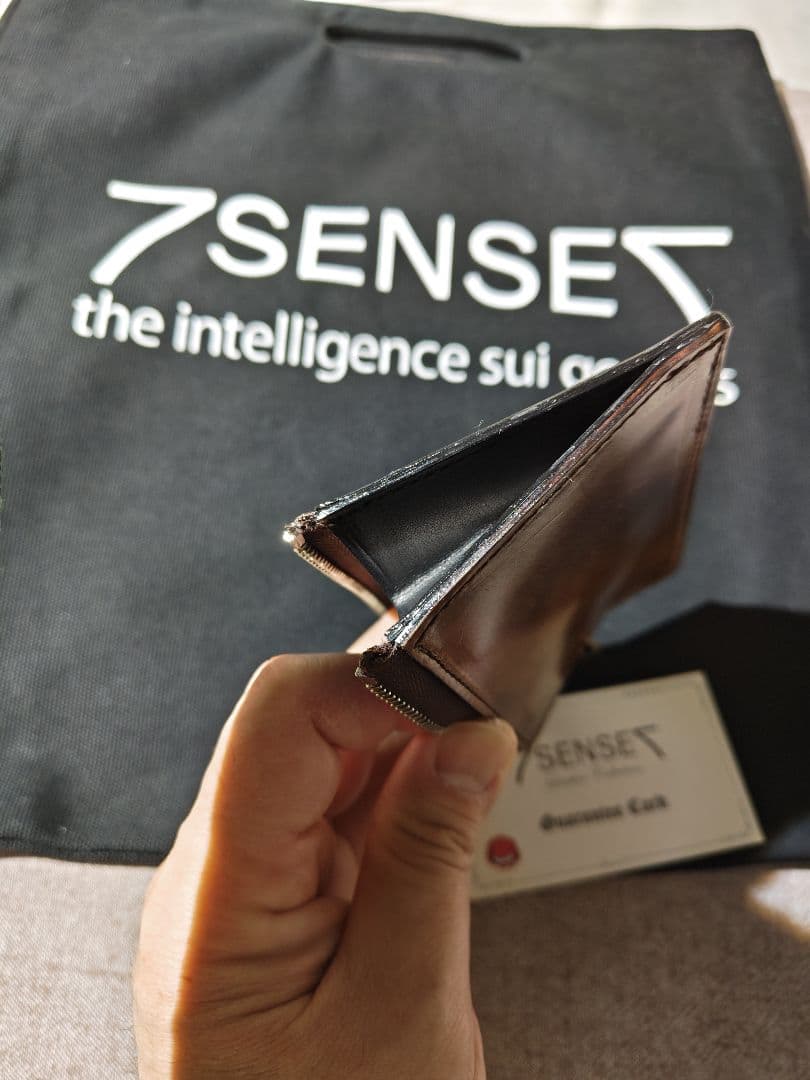 7SENSE シェルコードバン・3cardコンパクトラウンドジップ財布