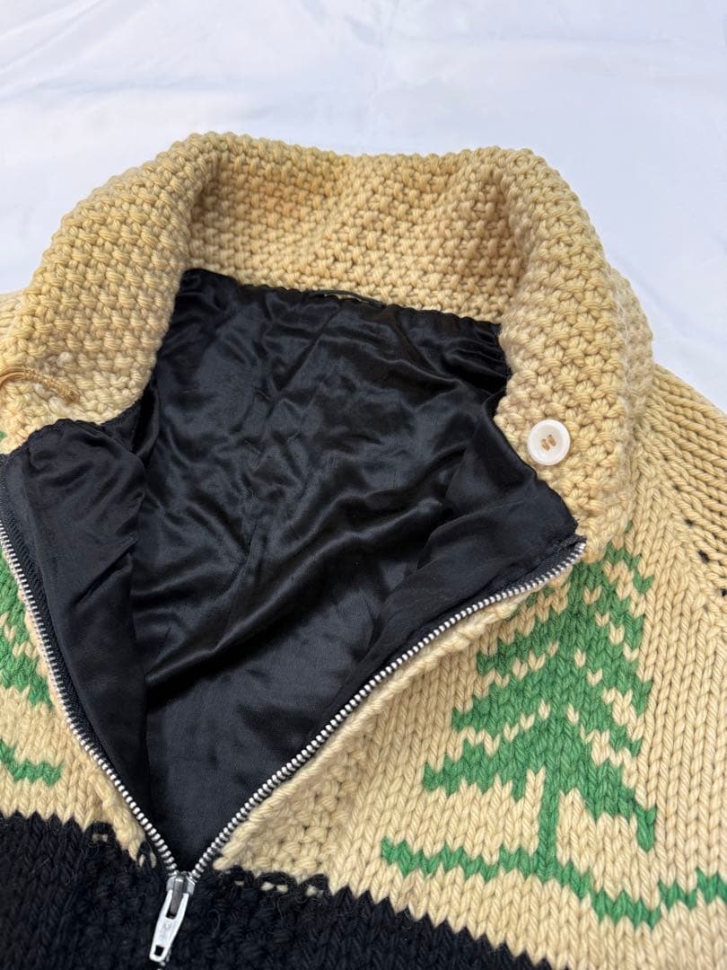 カウチンセーター　ビンテージ　古着　サイズL相当