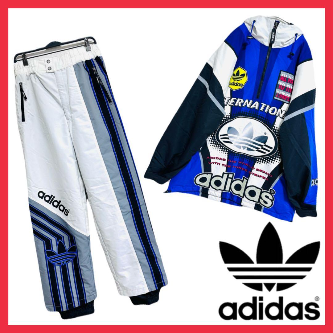 90s OLD❤️adidas×DESCENTE❤️アノラック❤️セットアップ❤️上下❤️