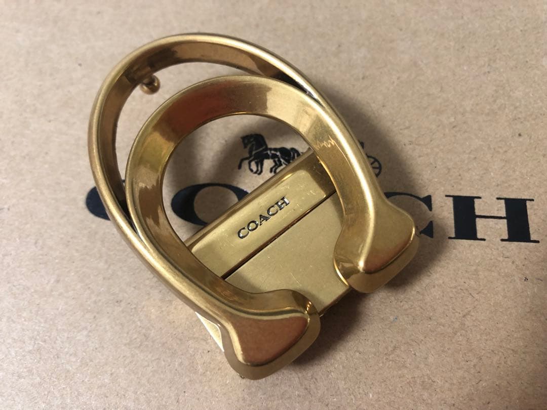セール COACHコーチ新品正規品リバーシブルレザーベルト 回転バックル2個
