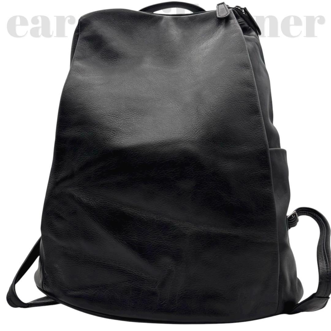 美品◎ イアパピヨネ レザースタンドリュックⅡ リュック A4可 ビジネス可 黒