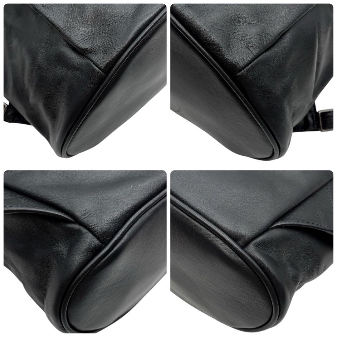 美品◎ イアパピヨネ レザースタンドリュックⅡ リュック A4可 ビジネス可 黒