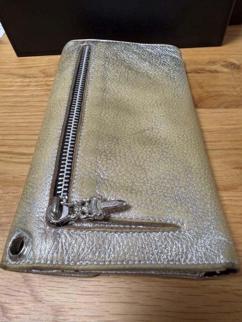 クロムハーツ シルバー レザー 長財布