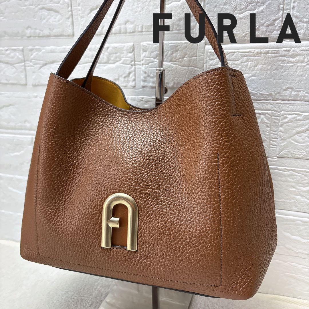 【極美品✨】フルラ プリムラ ホーボー ハンドバッグ 現行アーチロゴ Sサイズ