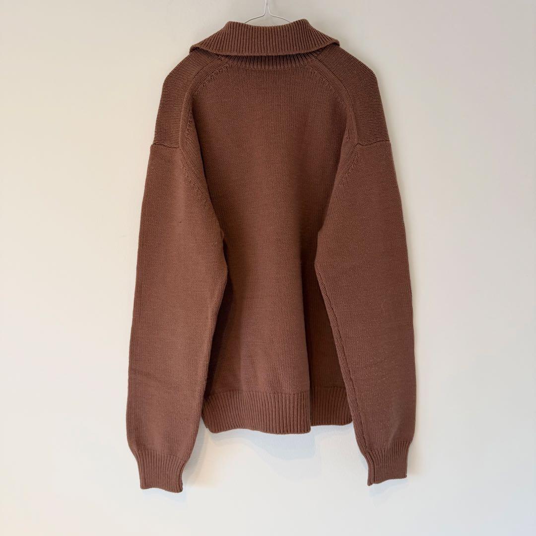 トップス AURALEE HARD TWIST MERINO KNIT BIG POLO