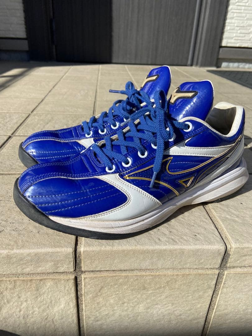 Mizuno トレーニングシューズ 青/白/金