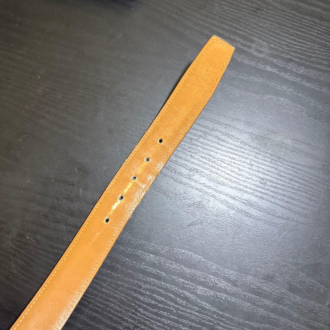 HERMES エルメス　クロコダイルベルト85 ゴールド/ブラック　ビンテージ