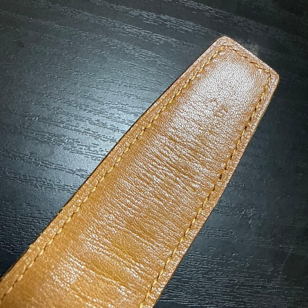 HERMES エルメス　クロコダイルベルト85 ゴールド/ブラック　ビンテージ