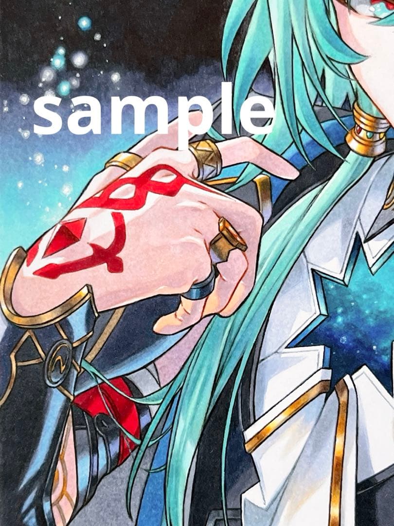 ✴︎ yuu様リクエスト ✴︎　手描き　イラスト　色紙